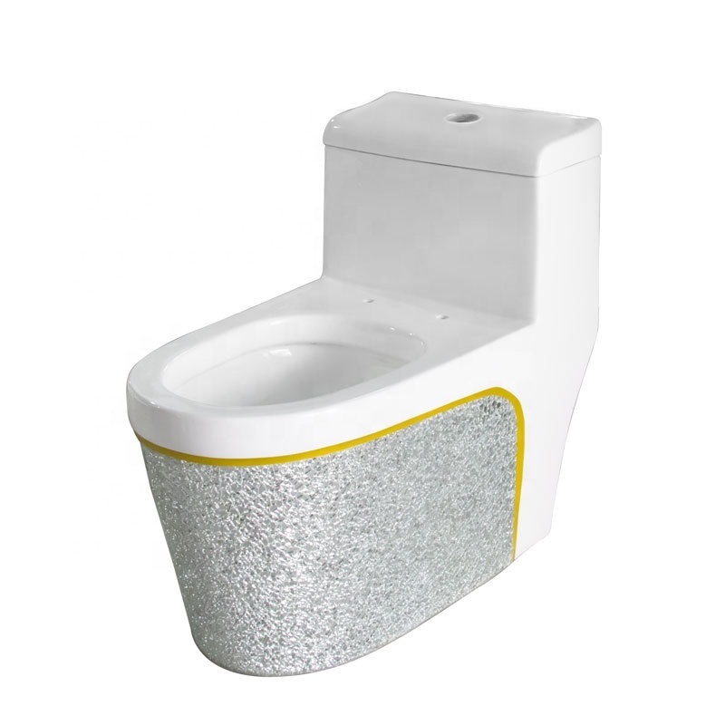 New innovative ceramic gold one piece toilet bowl wc toilet for sale