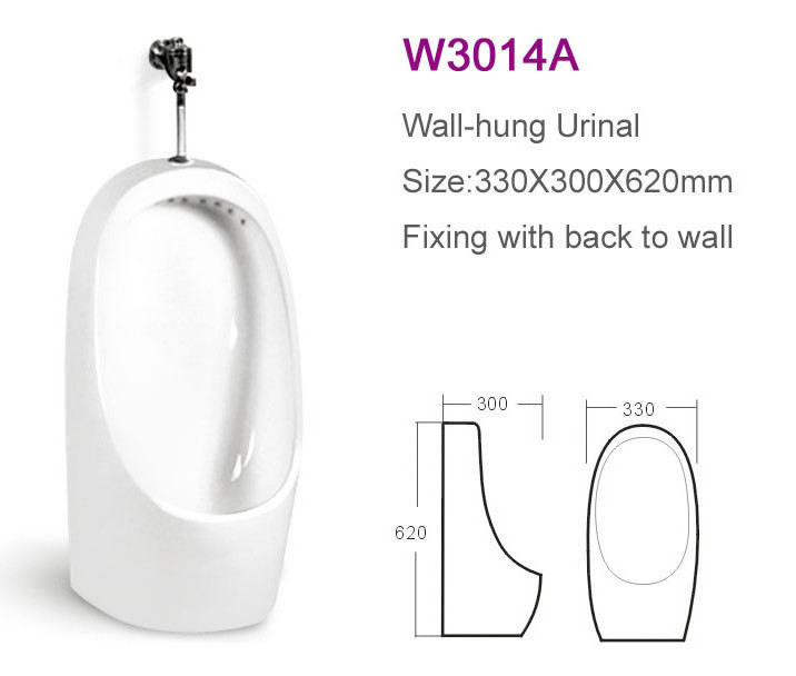 Hot selling wall mounted pedestal urinal dimension for bathroom china high quality piss wc toilet suppliers