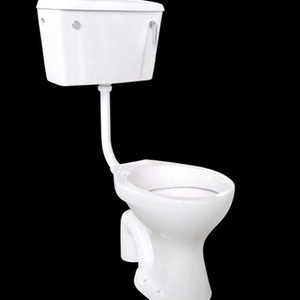 Africa Market P Trap Two Piece Toilet with Side Hmodle Flush Toilet White Bathroom Modern Easy Bathroom Sets Ceramic Round WDR