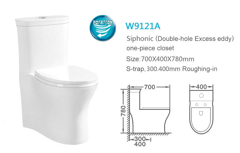 Double siphonic flush vortex flush water jet toilet