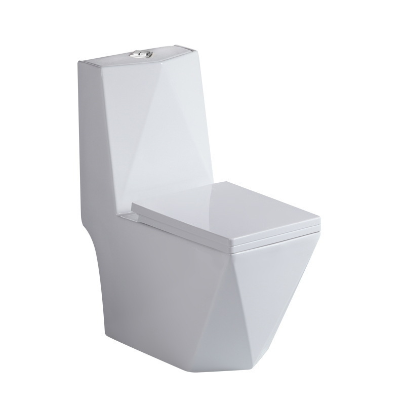 hot selling western black one piece toilets sanitary ware diamond design square wc toilet