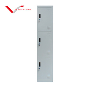 Multi-Purpose Customized 3 Door Key Locker Storage Cell Phone Metal Locker Gym Cabinet For Office Public Factory College cabinet