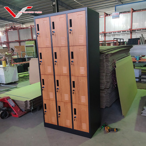 Customized Metal Gym Locker 12 Door Cabinet Office Staff Clothing Storage Steel Lockers For Changing Room