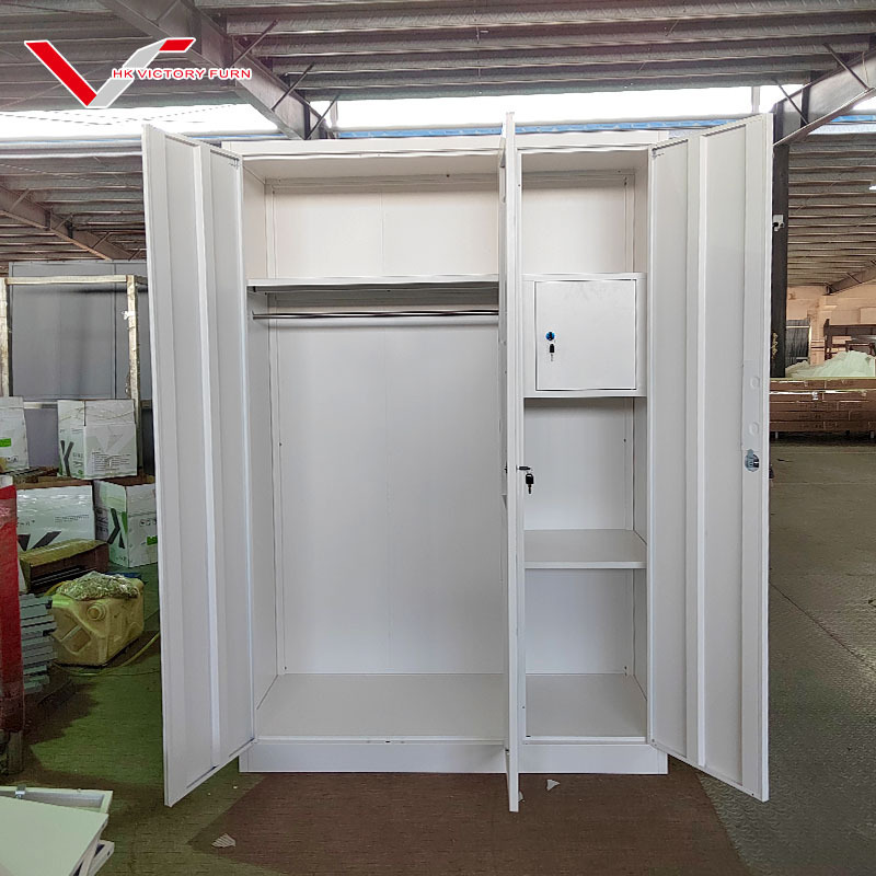 Home Furniture Cheap Muebles Para El Hogar 2 Door Swing Door Bedroom Storage Cupboard Wardrobe For Kids Steel Wardrobe