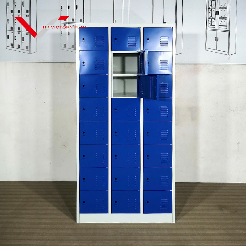 Factory direct price Steel Storage Locker / Lockable Vertical 24 Door Locker / Mini Metal Locker Mini Steel Locker