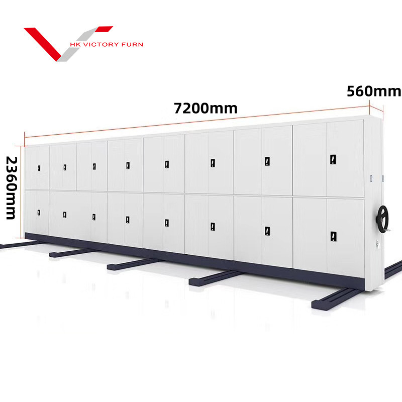 Office Storage Units Wheeled Traction System Mobile shelving Filing Cabinet Steel Compactor