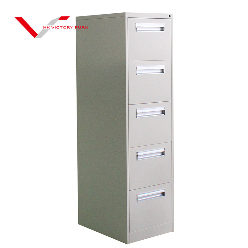 Factory price metal file storage office furniture 5 drawers vertical steel filling cabinet