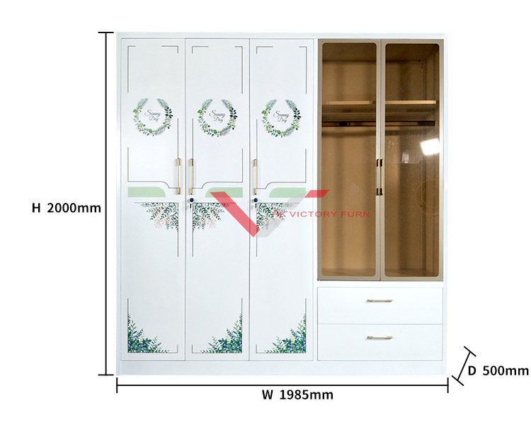 5 door modern wardrobe closest cabinets bedroom wardrobes bedroom furniture wardrobe closet with mirror clothes cupboard