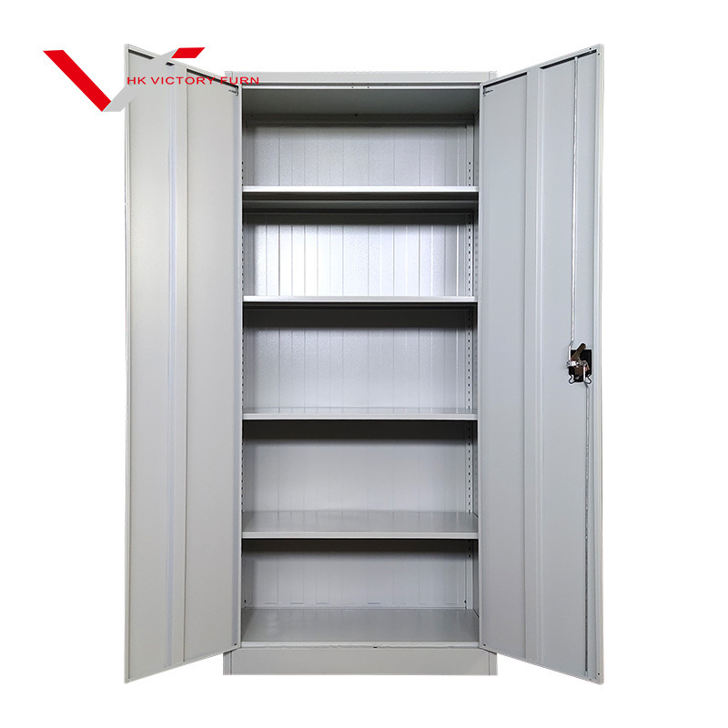 Outside The Hinges Metal Tool Storage Cabinets Two Door Steel Filing Cabinet With Shelves