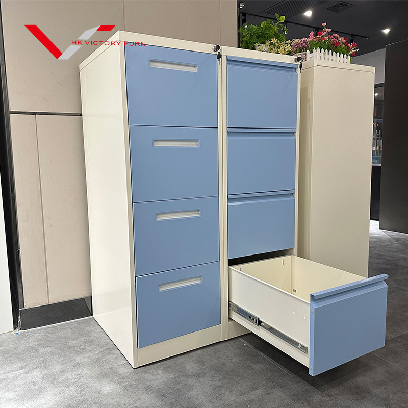 Steel Office File Cabinet Vertical 4 Darwer Storage Cabinet Metal Drawer Cabinet for office