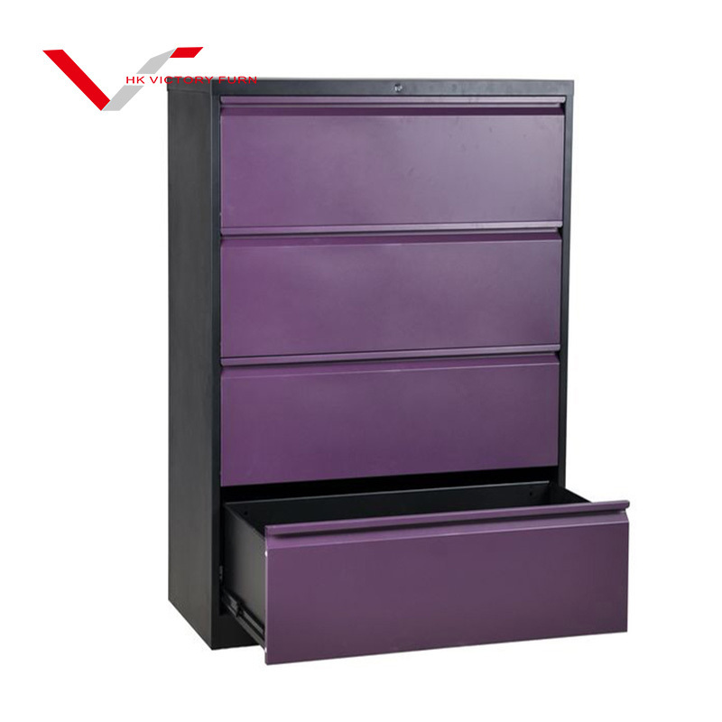 Office Storage Wide Steel Cabinet Metal File Cabinet 4 Drawer Filing Cabinets