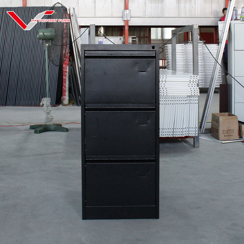 Vertical 3 Drawers Metal Filling Cabinet 3 Layer Steel Storage File Cabinet Metal Drawer Units