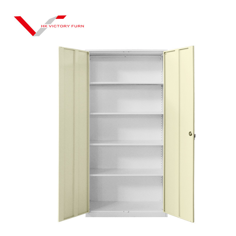 Outside The Hinges Metal Tool Storage Cabinets Two Door Steel Filing Cabinet With Shelves