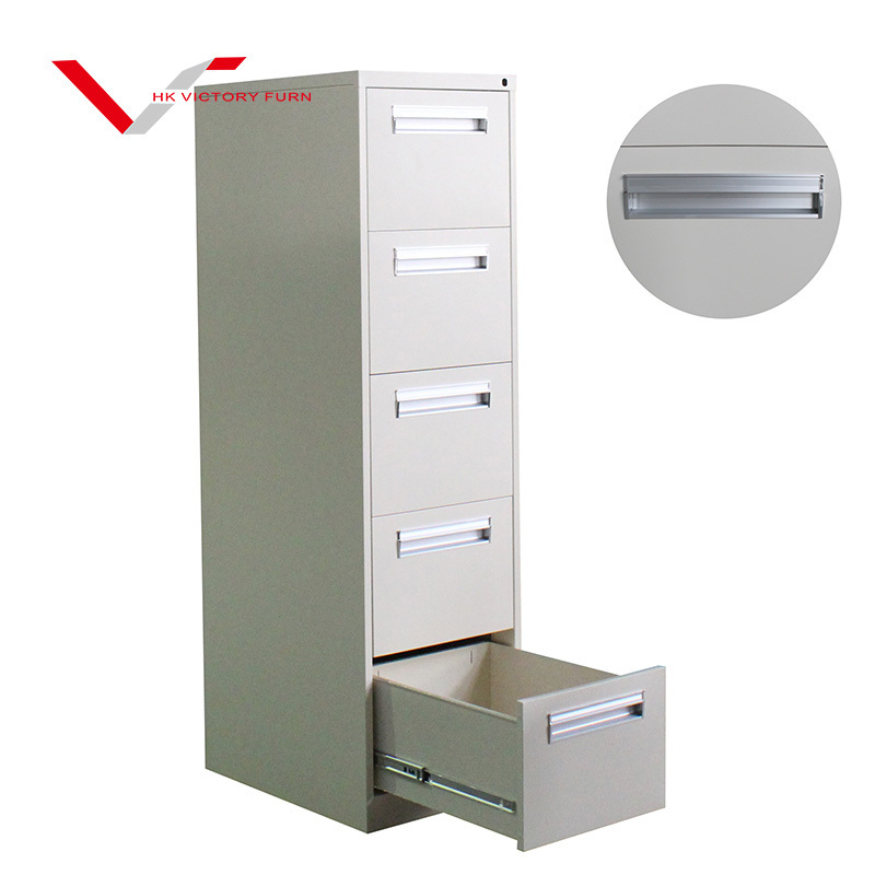 Factory price metal file storage office furniture 5 drawers vertical steel filling cabinet