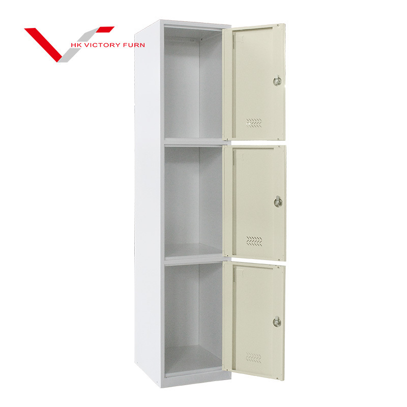 Multi-Purpose Customized 3 Door Key Locker Storage Cell Phone Metal Locker Gym Cabinet For Office Public Factory College cabinet