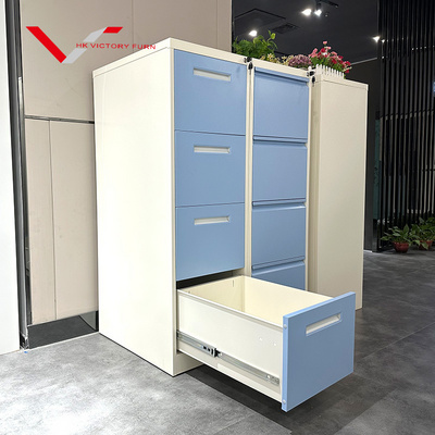 Office Drawer 4 Drawer Filing Cabinet knock down structure Vertical Metal Drawer Cabinet