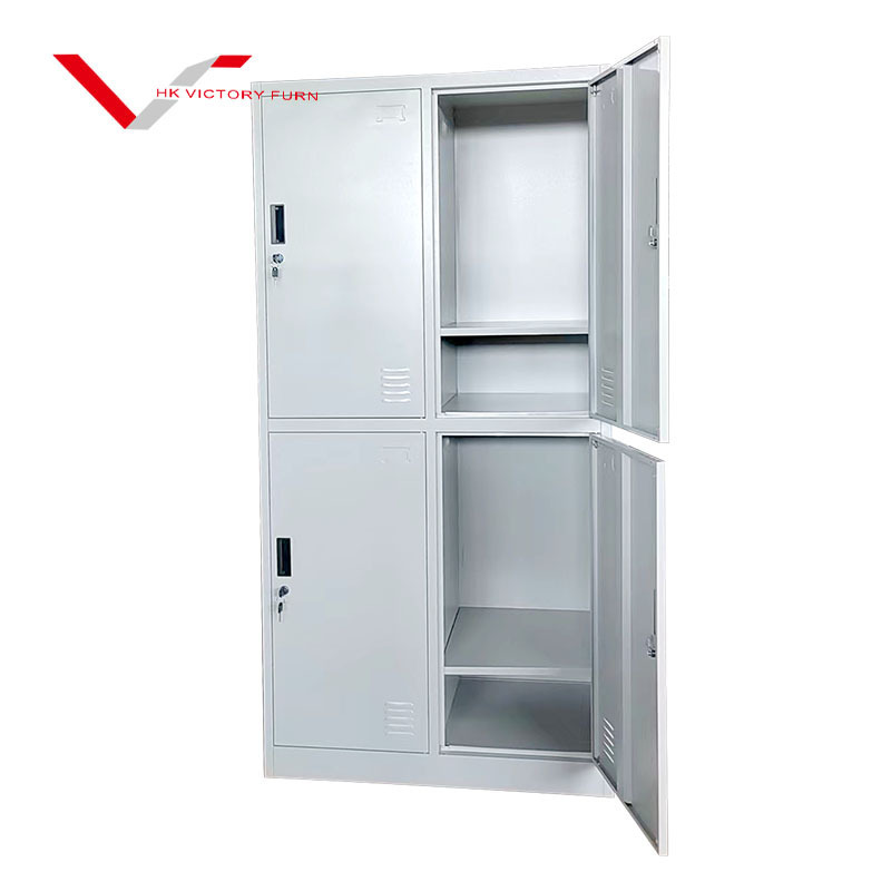 Sports Gym School 4 doors storage locker Garage Organizer Steel Cabinet Lockers Metal closet worker locker