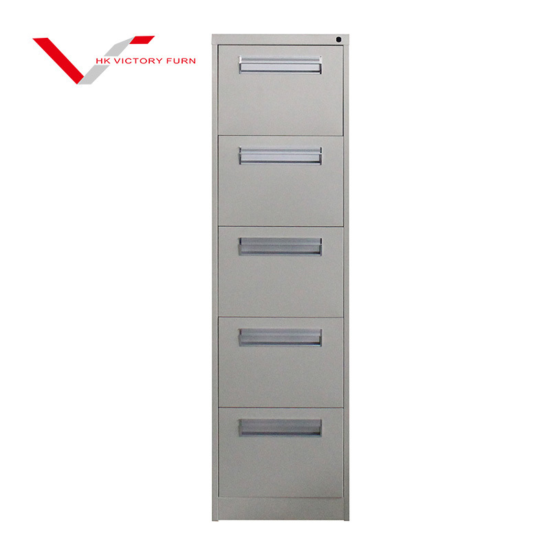 Factory price metal file storage office furniture 5 drawers vertical steel filling cabinet