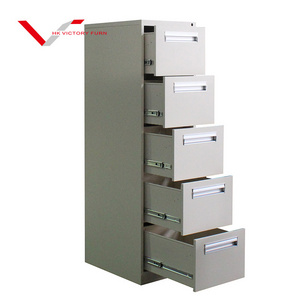 Factory price metal file storage office furniture 5 drawers vertical steel filling cabinet