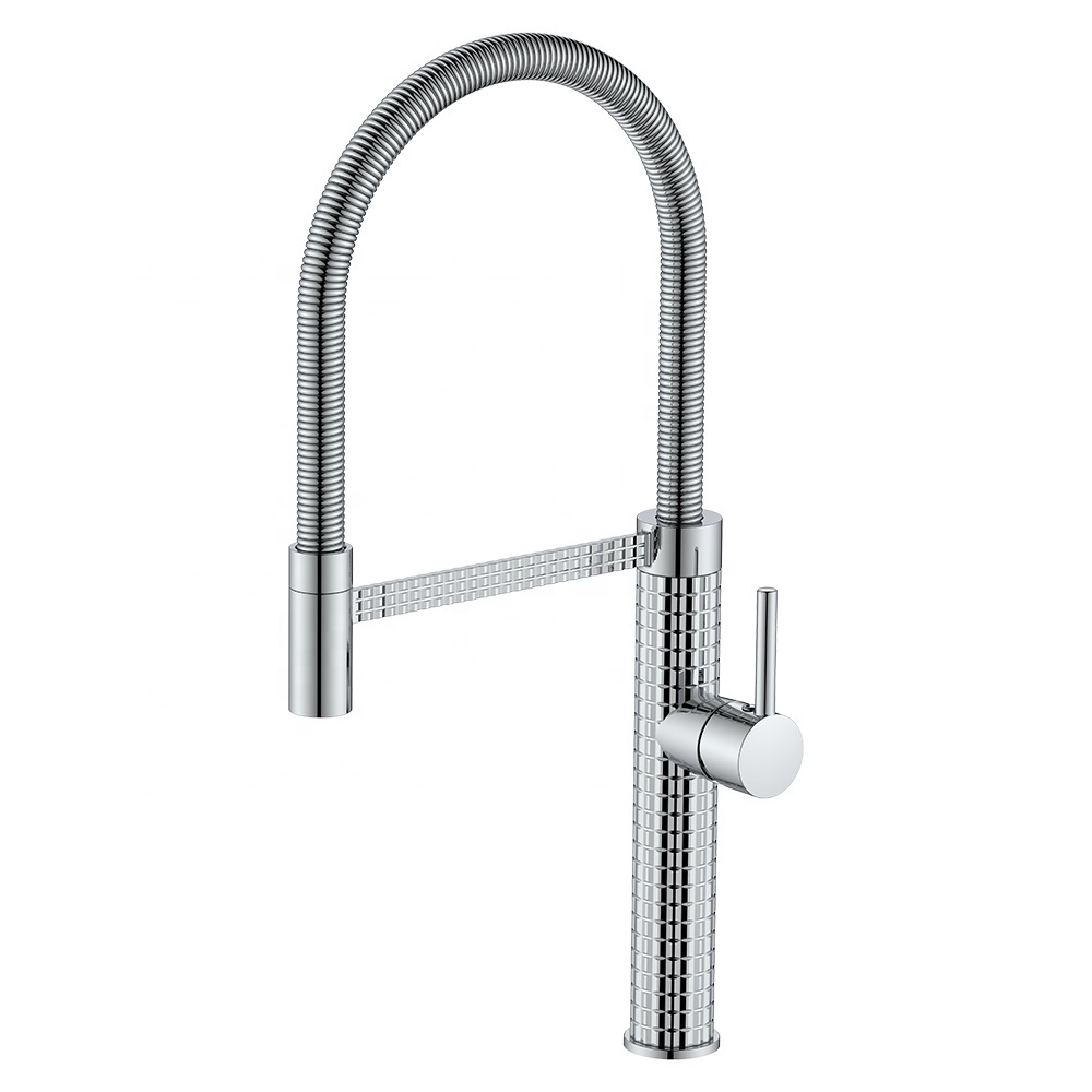 Spring universal rotary telescopic kitchen faucet hot and cold dish washing hand basin sink household drawing faucet