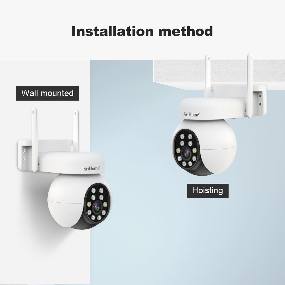 2024 NEW SH052 5MP Wireless Security Camera Outdoor indoor WiFi IP Surveillance Cameras with Two Way Audio IP65 Waterproof