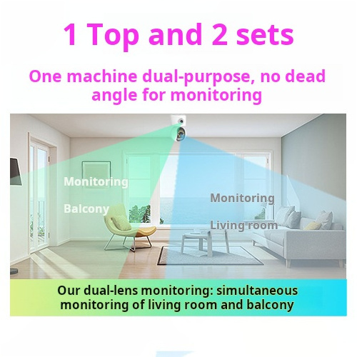 Wedtserha 4MP WiFi IP Camera 1080P HD Dual lens Wireless Baby Monitor Indoor Security Surveillance PTZ Network Cameras