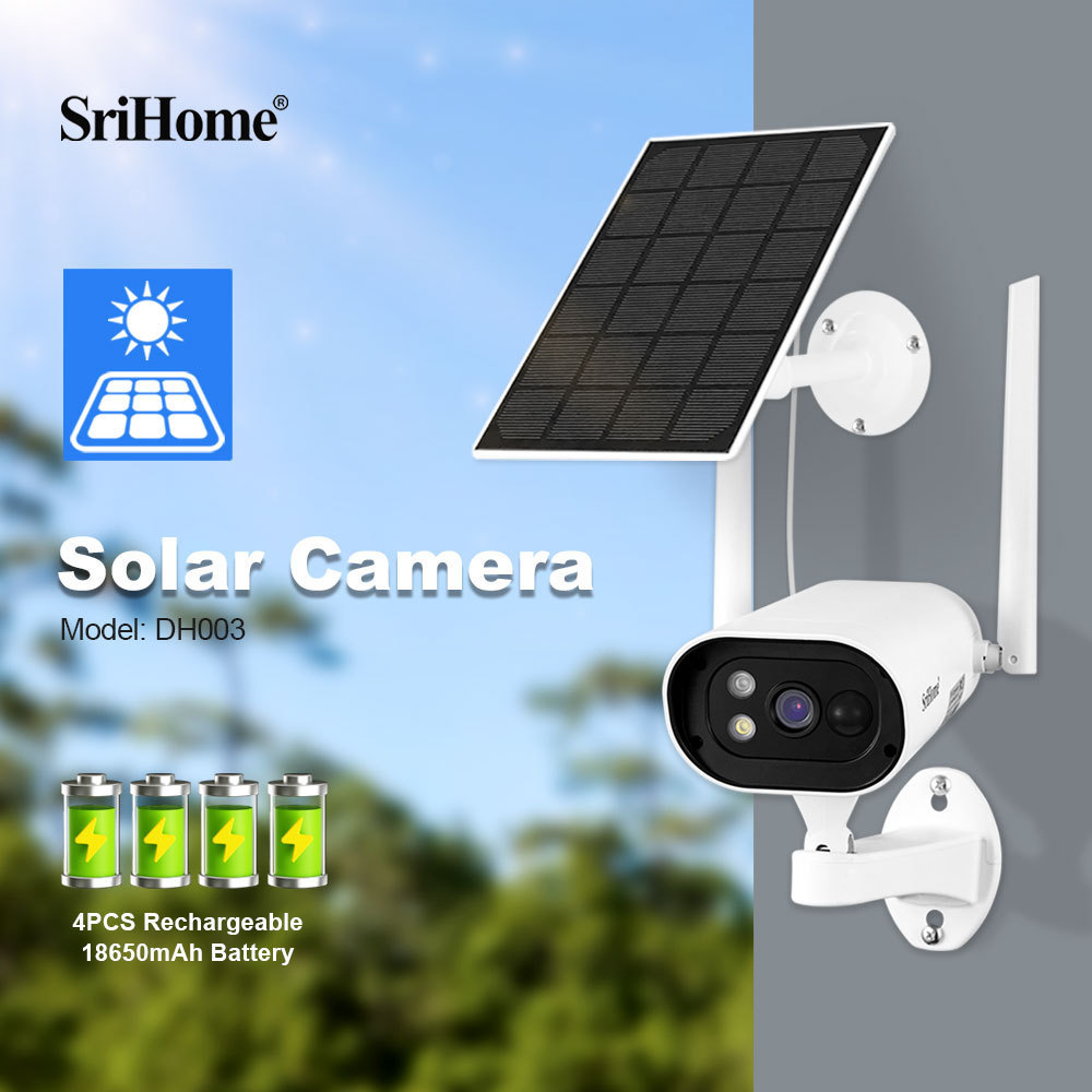 2023 New DH003 2K 4MP Outdoor Solar Wifi Camera Wireless Cctv Security Cameras Surveillance 2.4G Solar Wif Network Camera