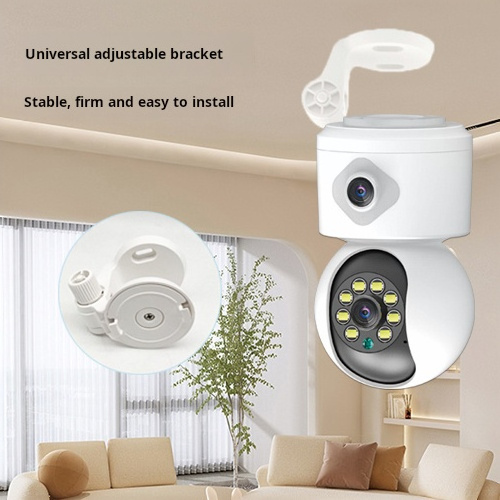 Wedtserha 4MP WiFi IP Camera 1080P HD Dual lens Wireless Baby Monitor Indoor Security Surveillance PTZ Network Cameras