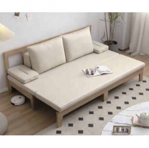 Modern extendable sofa set bed sofa and cozy small bed sofa cama with solid wood frame