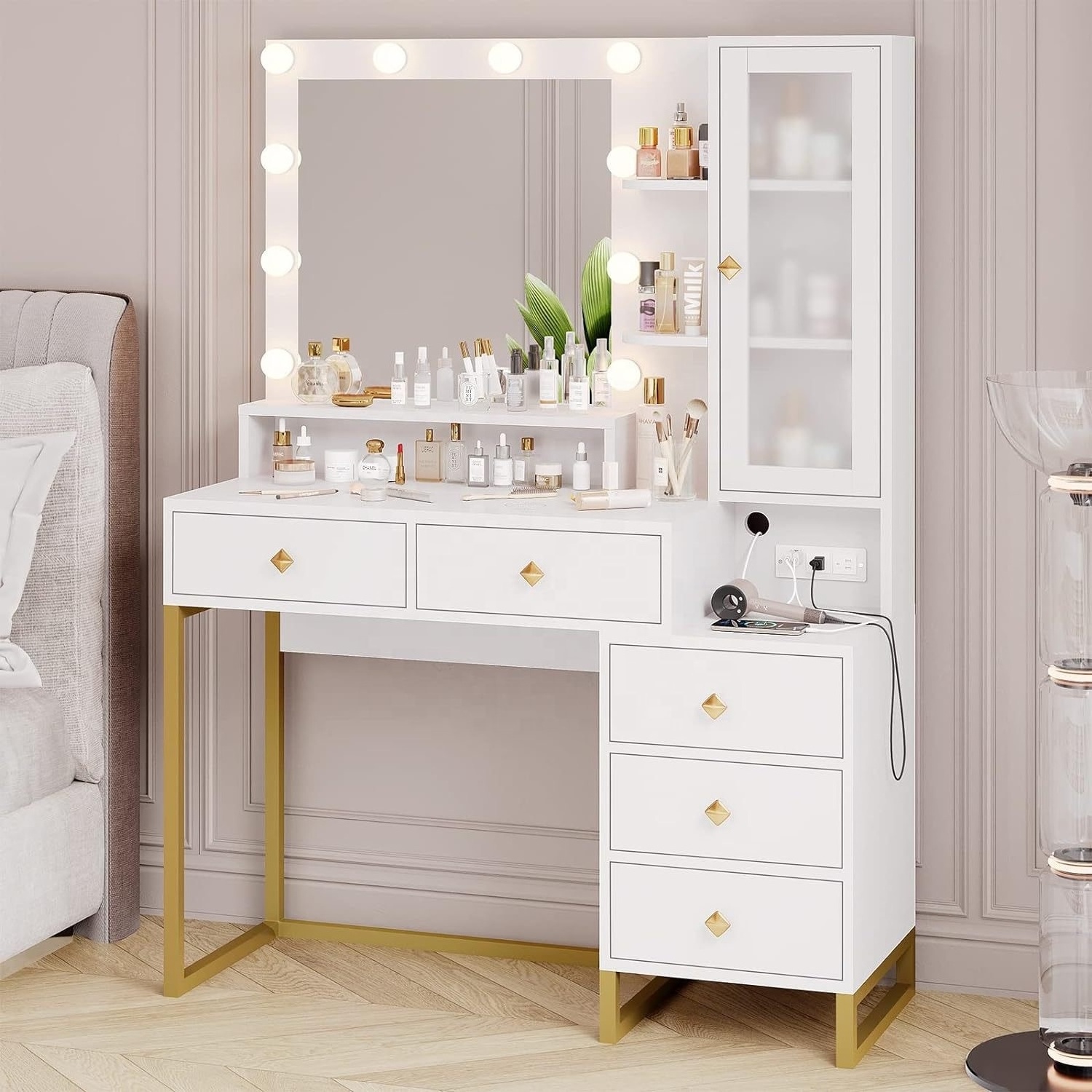 manufacturer acrylic door hollywood vanity table for bedrooms or hotel project