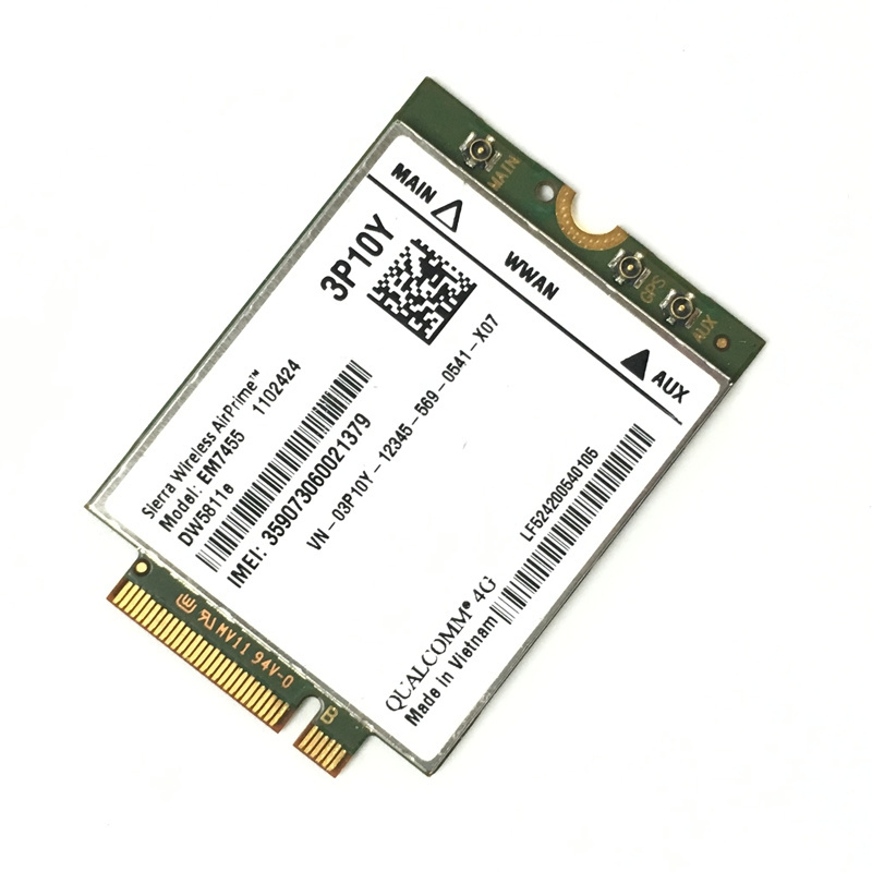 Sierra EM7455 DW5811e 4G LTE WWAN Card Module GOBI6000 3P10Y lte Module NGFF Quad-band HSDPA/UMTS/HSPA+ GPRS/EDGE/GPS