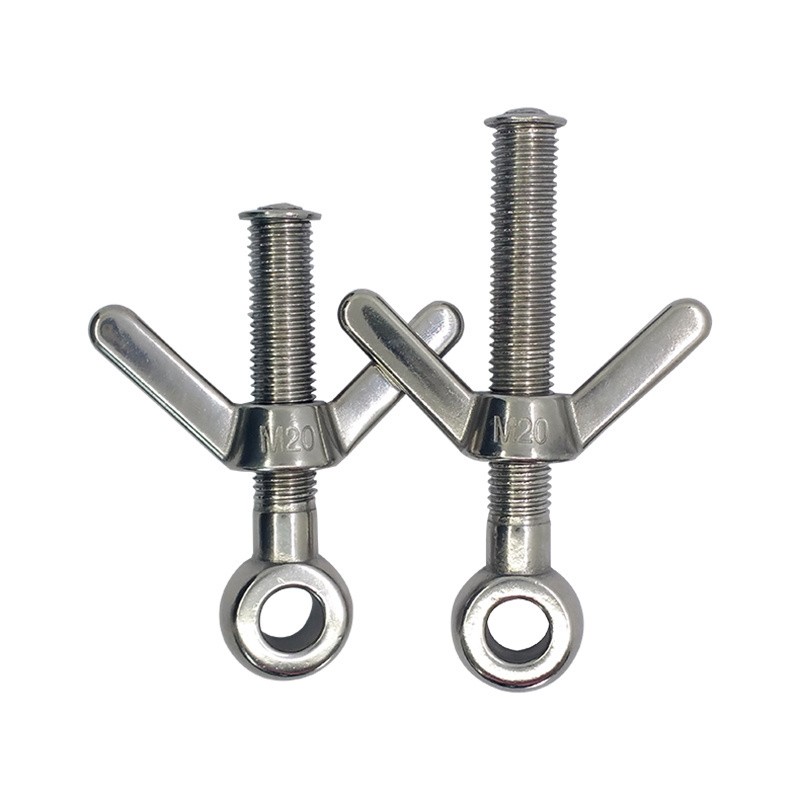 Stainless Steel Eye Bolt with Butterfly Wing Nut for Fasteners