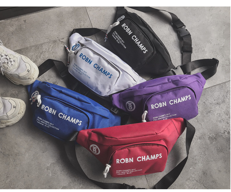 Custom Embroidery Logo Oblique Span Waist Bag Cheap Fanny Pack Wholesale