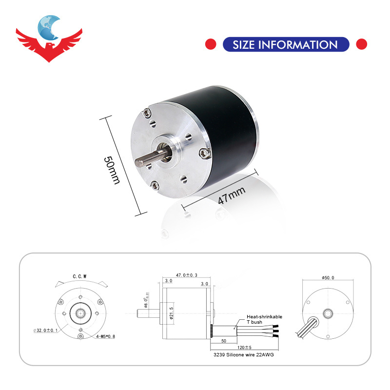 Brushless dc Motor For Sale KC5047 Inner Rotor Torque Motor  CW/CCW DC Fan Motor