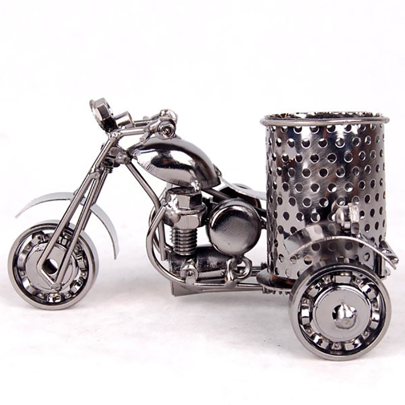 Creative motorcycle model pen holder iron metal material herb grinder cool style