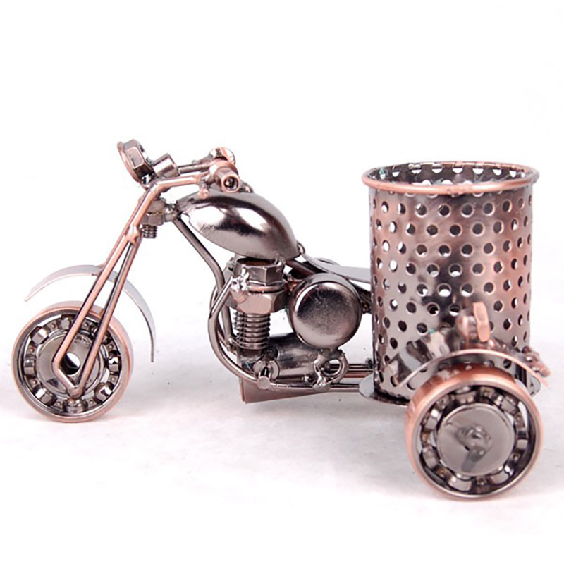 Creative motorcycle model pen holder iron metal material herb grinder cool style