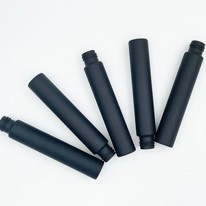 Matte black pre child resistant roll tube packaging borosilicate glass tube