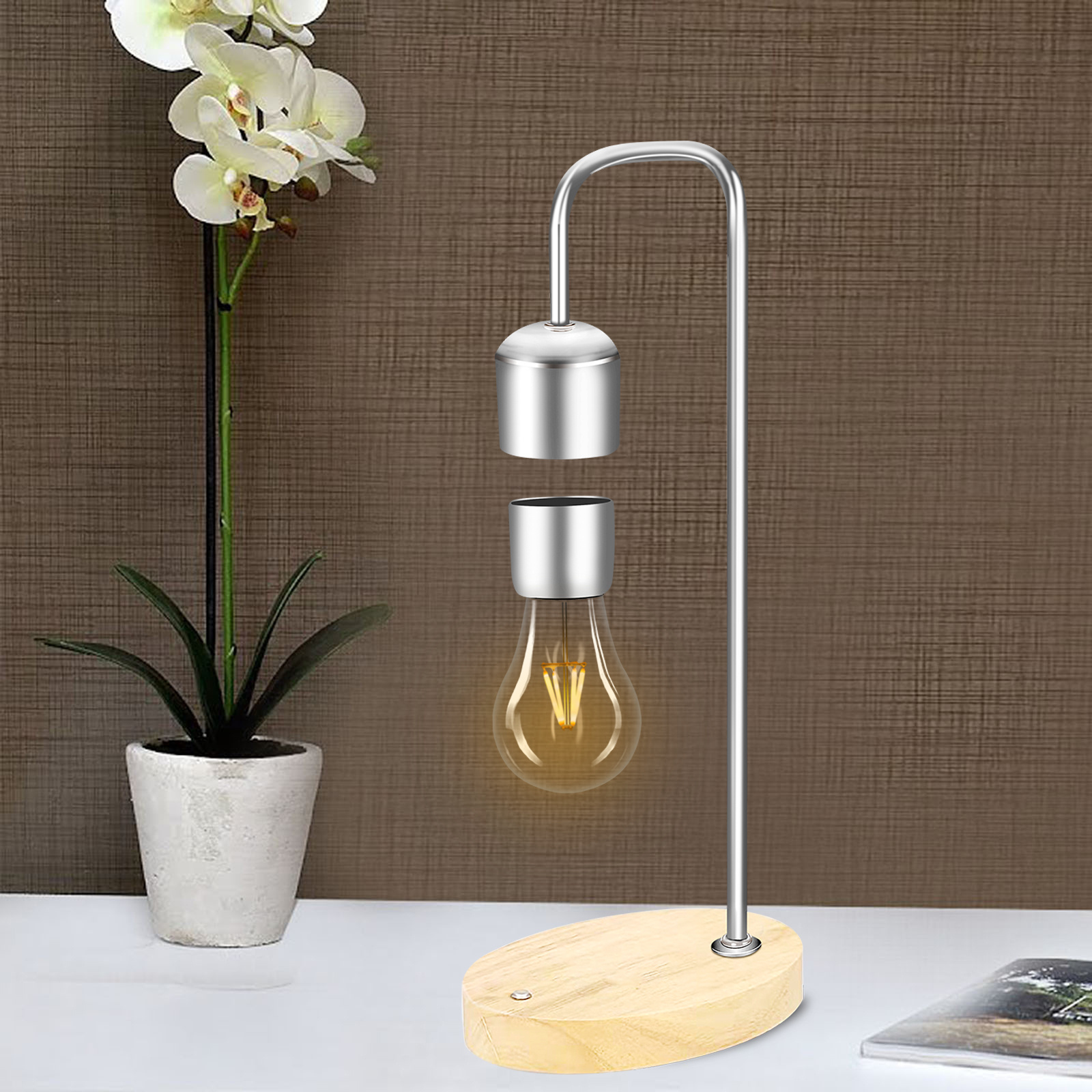 Gleagle floating Levitation device LED magnetic Fly Light Bulb Levitating desk lamp for Home Desk Decoration