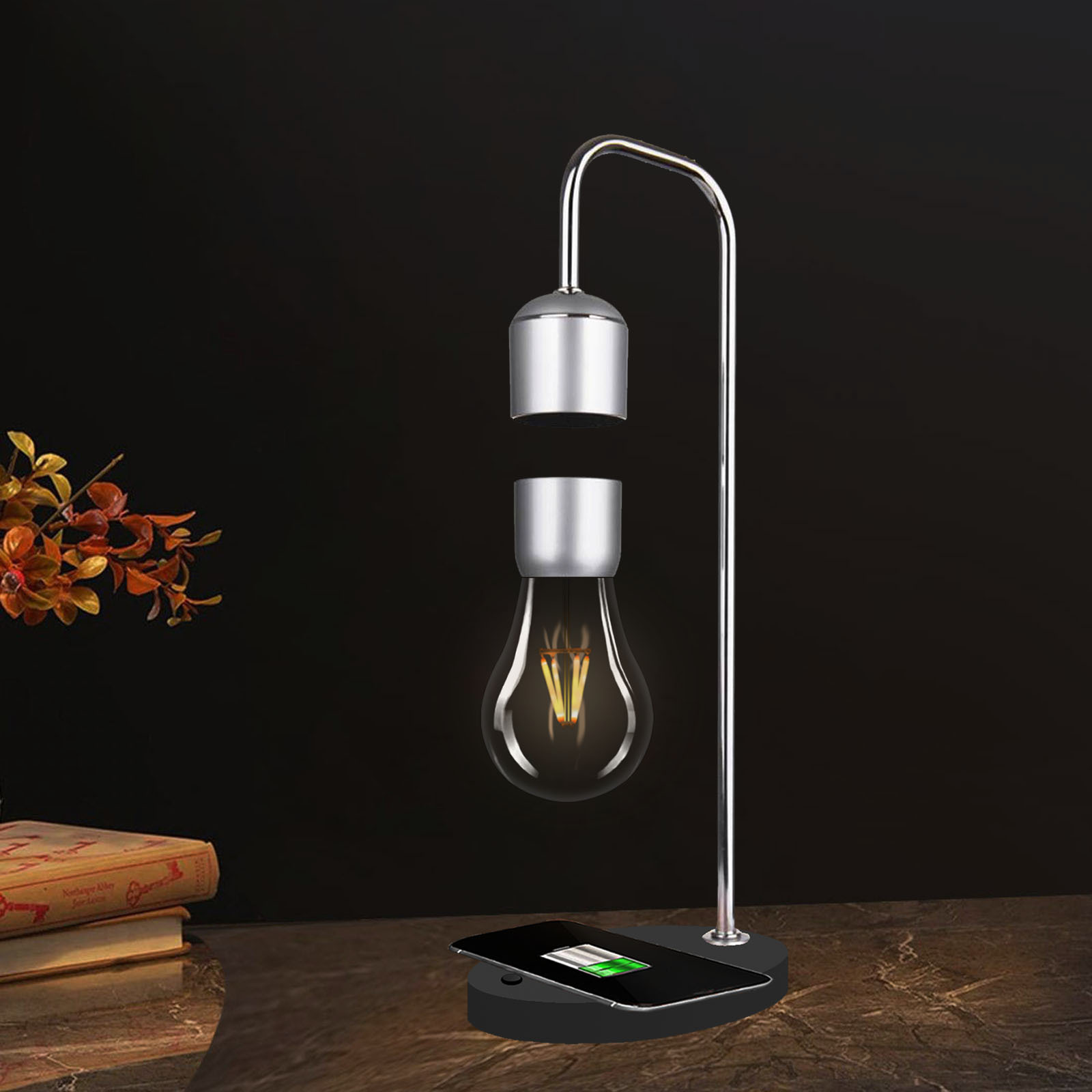 Floating switch lampe night bulb levitates suspended wireless charger vusum gleagle levitating planet moon lamp levitation