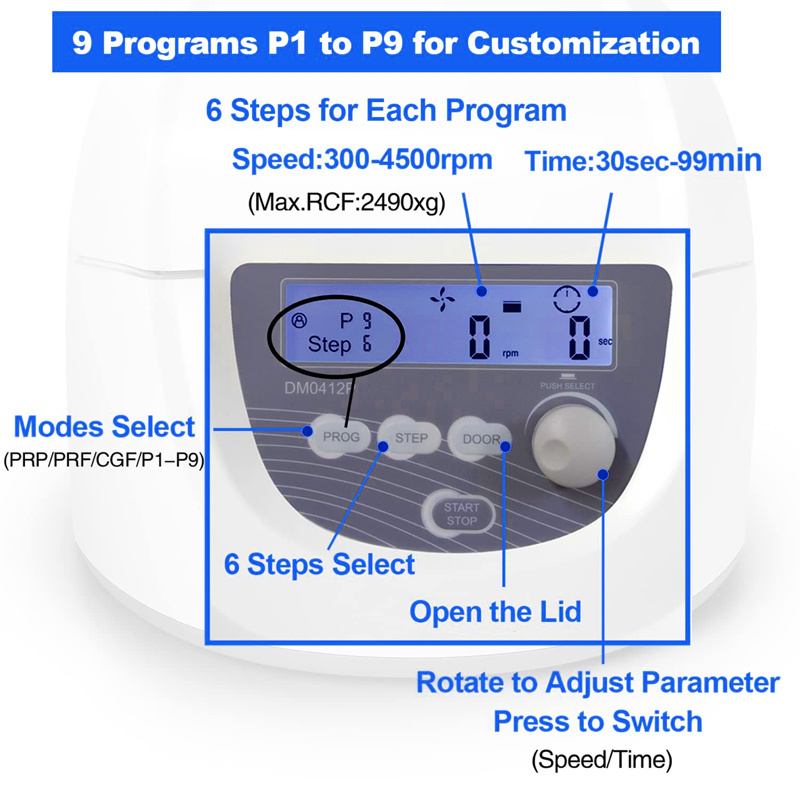 lab dr PRP Centrifuge plasmapheresis machine DM0412  5ml-15ml  Laboratory Centrifuge medical CGF PRF PRP Centrifuge Machine