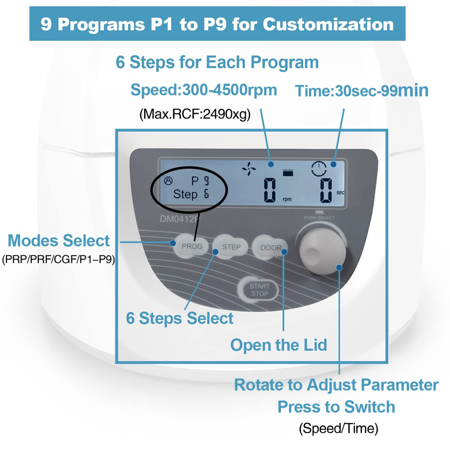 Weiai laboratory centrifugeuse blood prp tubes centrifuge machine medical Dental Hematocrit CGF PRF centrifuge machine