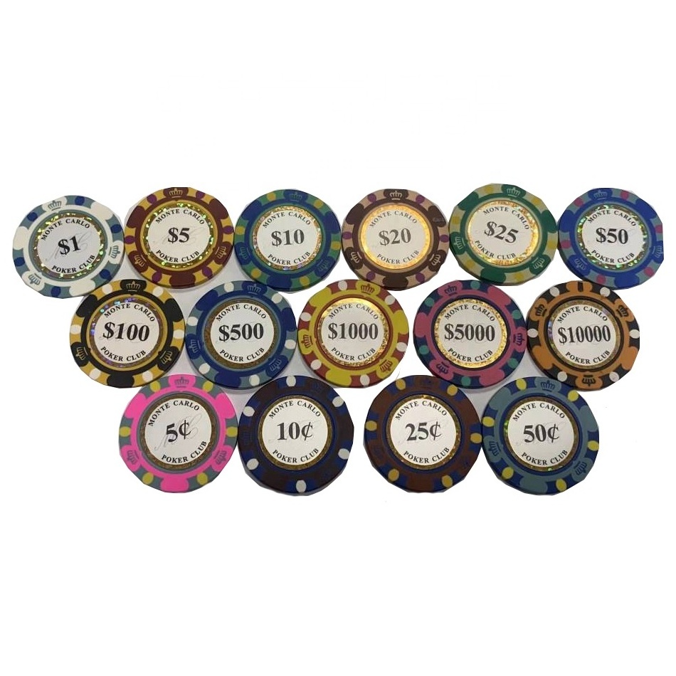 500pcs 14g Three-tone Monte Carlo Chip set