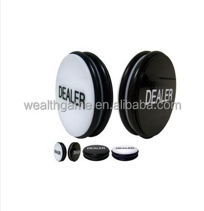 Acrylic Dealer Button black / white