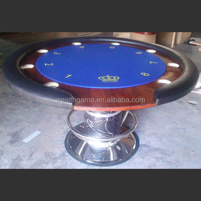 Deluxe 54 Inch Round Poker Table WithSteel Leg