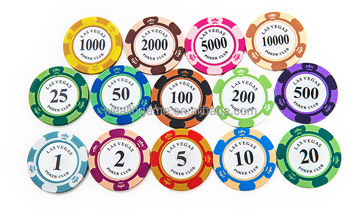 300pcs 14g two color Crown Poker Chip Set