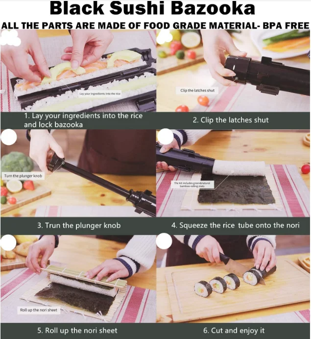 Sushi Making Kit 16 Pieces All In One DIY Sushi Maker Tools Set Ideal beginner's Sushi Maker