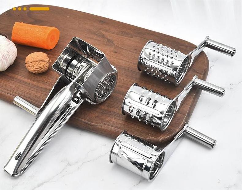 Kitchen Tools Hand Crank Shredder Butter Grater Stainless Steel Manual Rotary Cheese Grater With Handheld Drum Kitchen Gadget