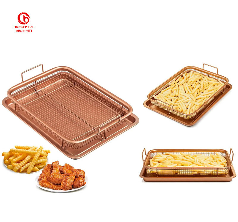 Stainless Steel Baking Tray Drain Basket Barbecue Oven Barbecue Plate Set Popular Barbecue Equipment Mesh Basket