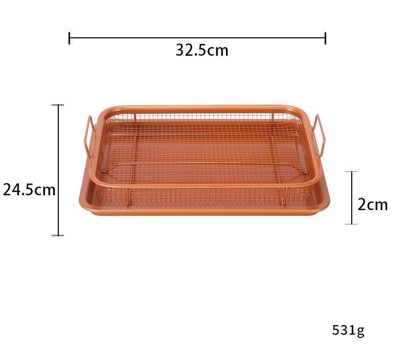 Stainless Steel Baking Tray Drain Basket Barbecue Oven Barbecue Plate Set Popular Barbecue Equipment Mesh Basket