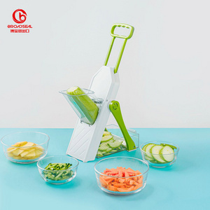 Kitchen Gadgets Adjustable 5 in 1 Hand Operated Frozen Meat Onion Watermelon Mandoline Slicer Vegetable Cutter